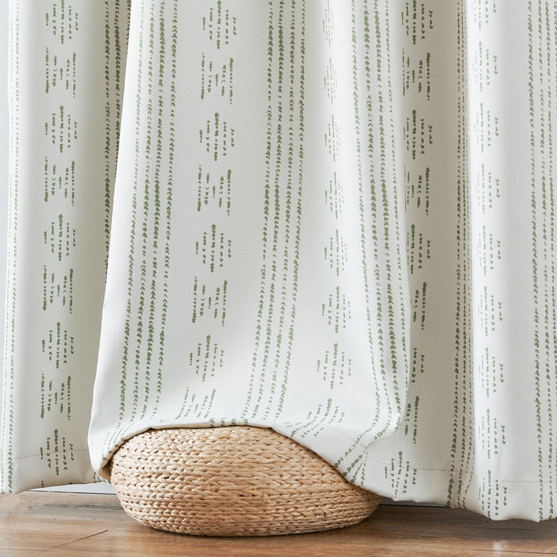 Ayani Boho Blackout Curtains Set of 2 Geometric Bedroom Window Panels