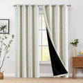 Ayani Boho Blackout Curtains Set of 2 Geometric Bedroom Window Panels