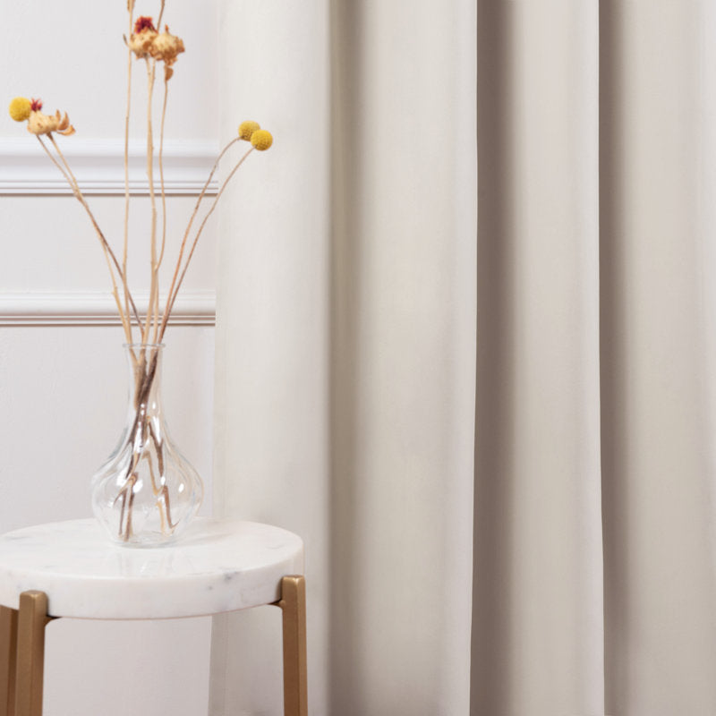 Blackout Thermal Curtain Panels - Solid Polyester Set for Bedrooms
