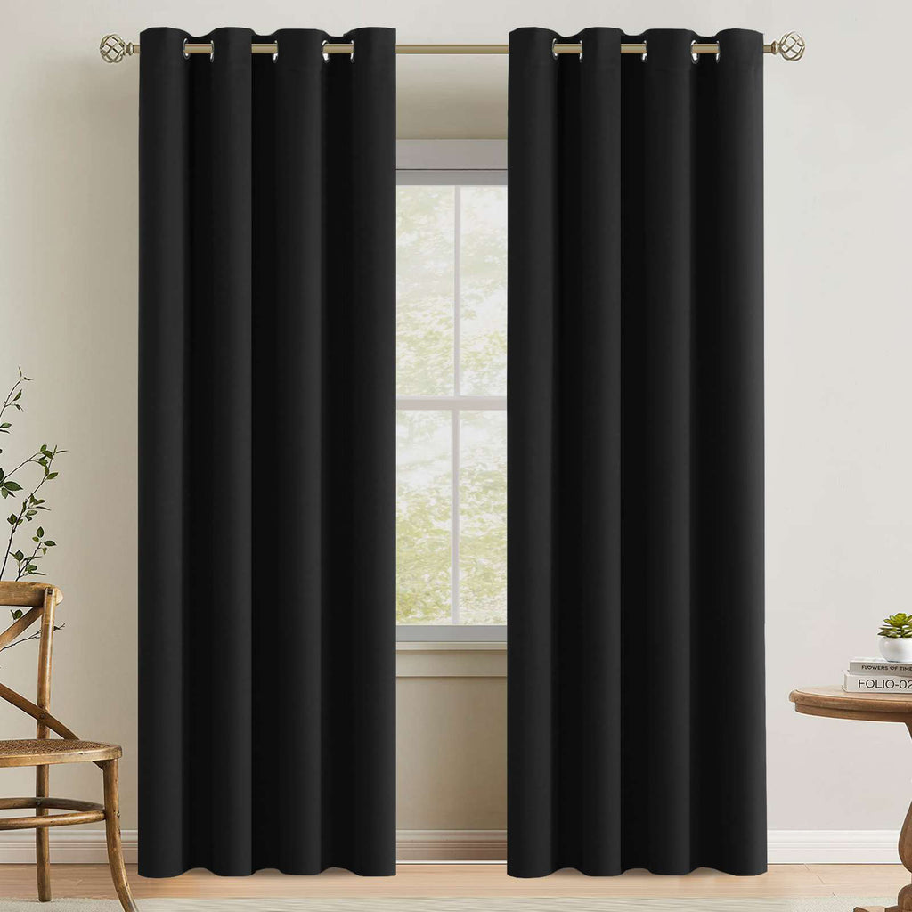Thermal Insulated Blackout Grommet Curtains for Bedroom & Living Room