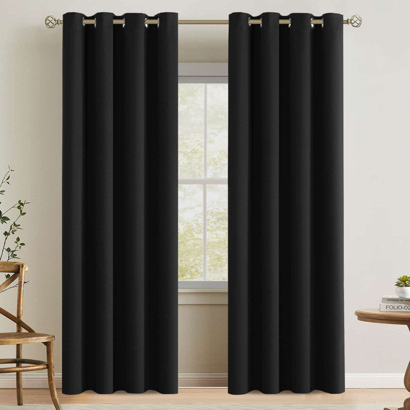 Thermal Insulated Blackout Grommet Curtains for Bedroom & Living Room