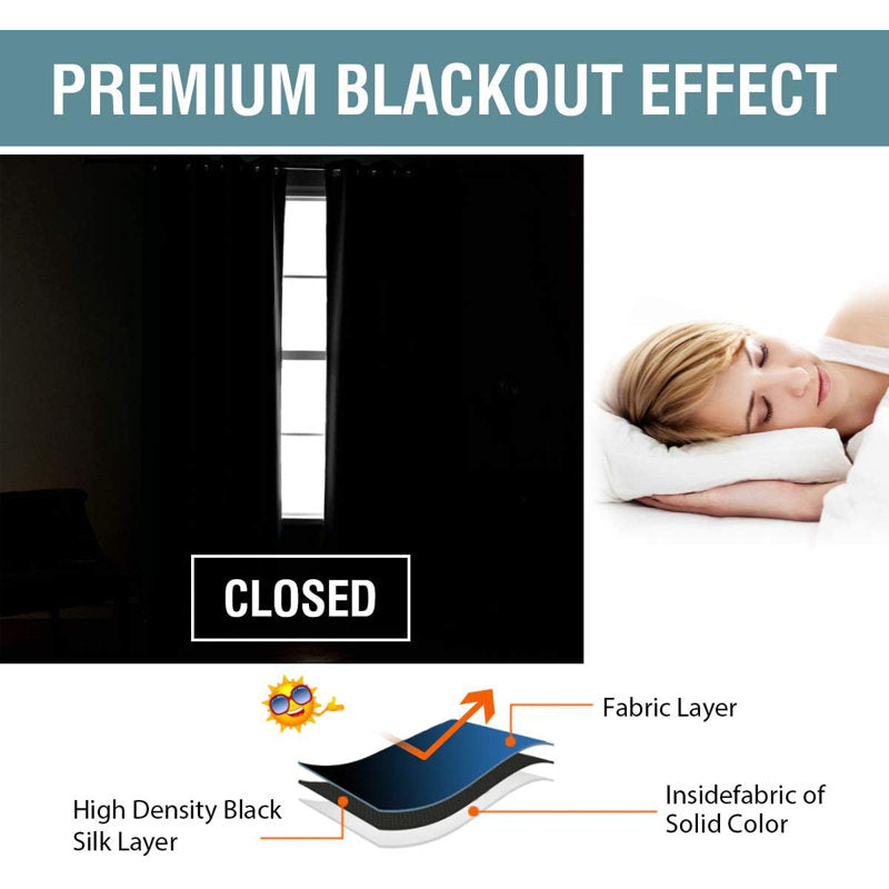 Thermal Insulated Blackout Grommet Curtains for Bedroom & Living Room