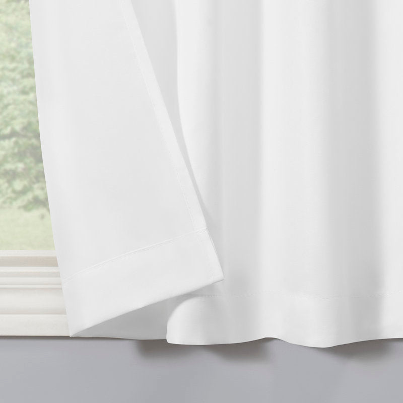 Semi-Sheer 3-Piece Kitchen Curtain Set - White Polyester Valance & Tiers