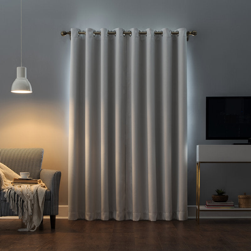 Burrier Blackout Grommet Curtain Panel - Thermal Insulating Polyester