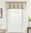 Linen Textured Curtain Valance - Rod Pocket Farmhouse Kitchen Decor