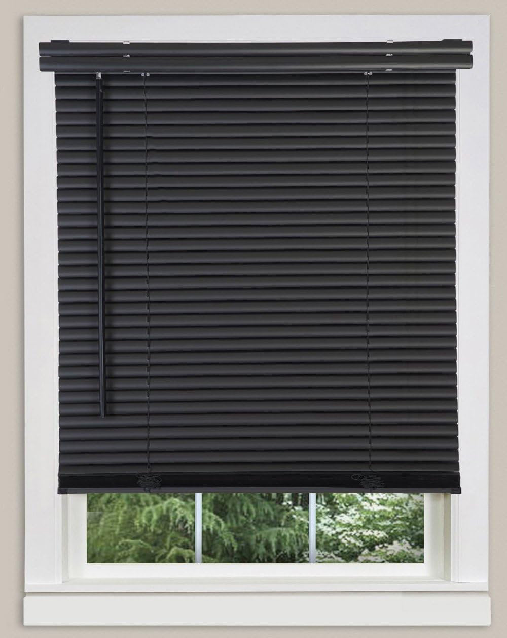 Cordless Vinyl Mini Blinds - 1" Light Filtering Privacy Window Shades