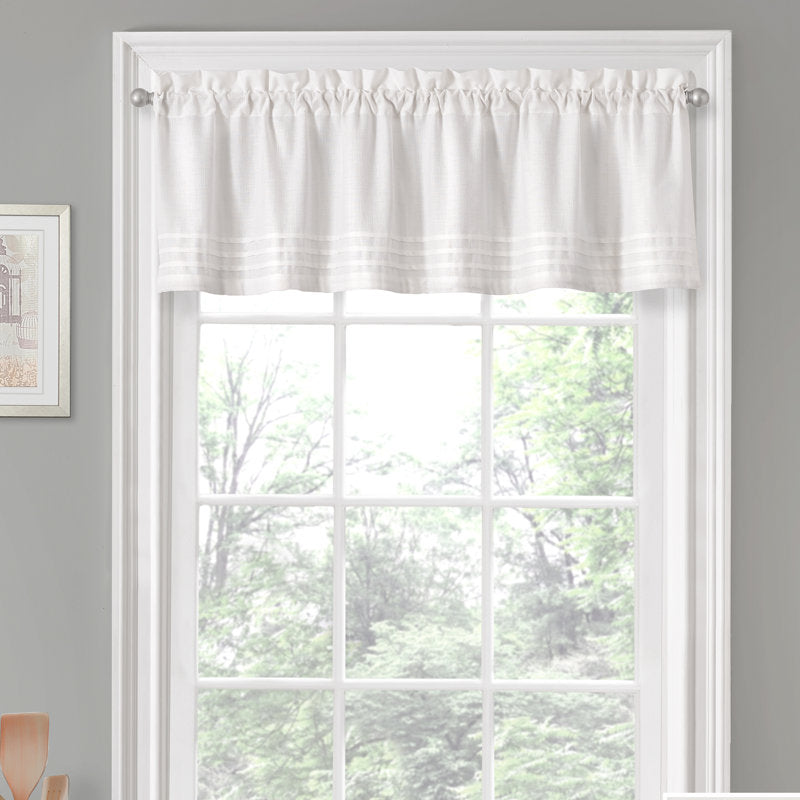 Tailored Cotton Blend Window Valance for Kitchen & Bathroom