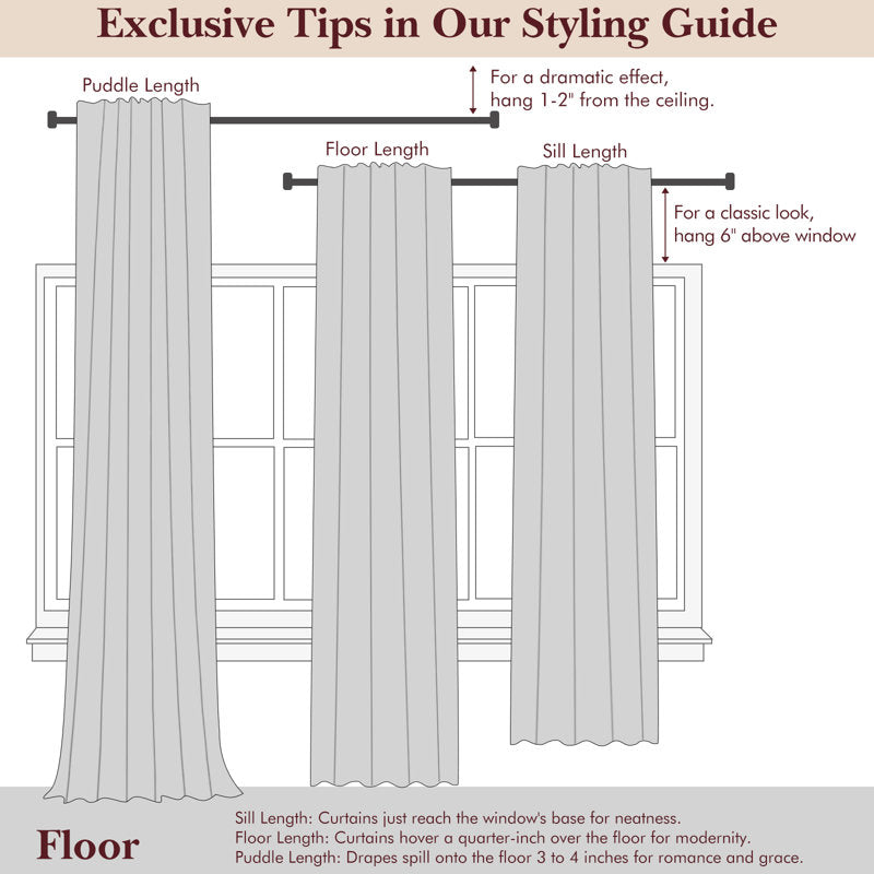 Graciella Faux Linen 100% Blackout Thermal Curtains for Bedroom - 2pc