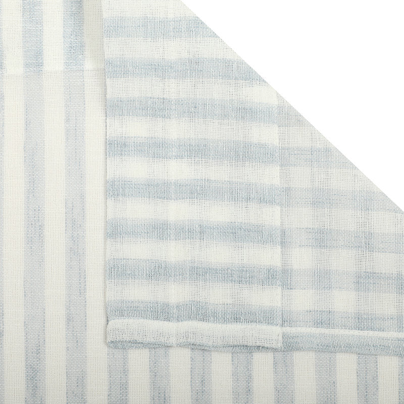 Keirra Striped Kitchen Curtain Set - 3-Piece Tailored Tiers & Valance