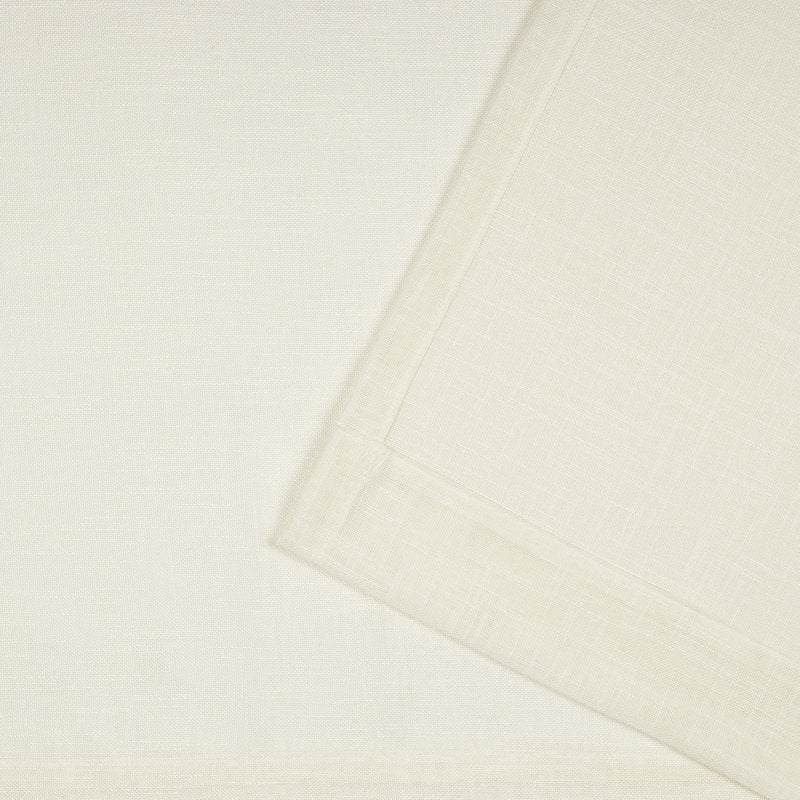 Leon Semi-Sheer Linen Look Curtain Panel Pair for Living Room