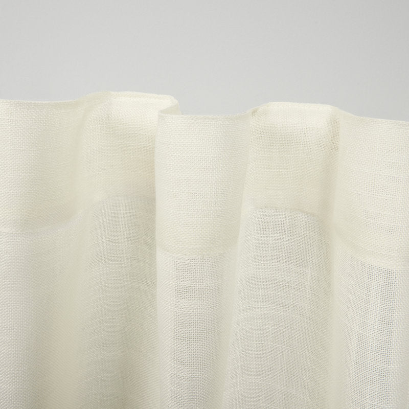 Leon Semi-Sheer Linen Look Curtain Panel Pair for Living Room