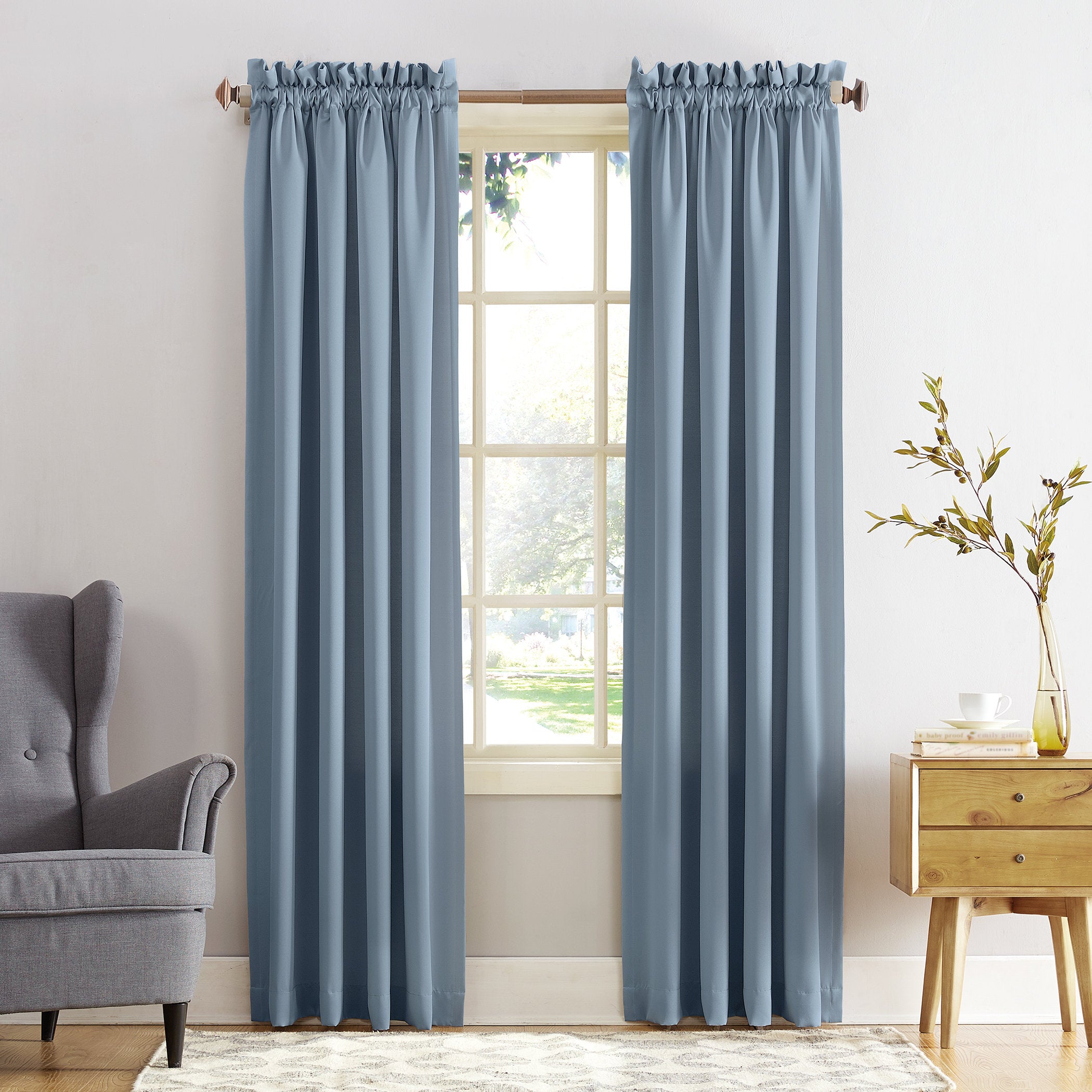Thermal Room Darkening Curtain - Polyester Rod Pocket Panel