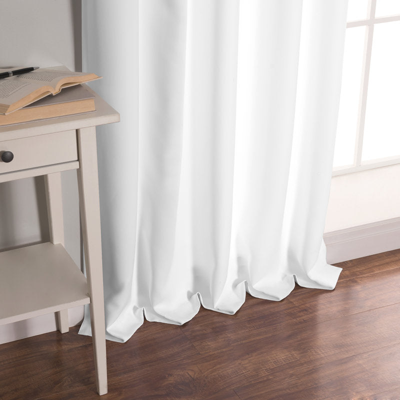 Molloy Knotted Tab Room Darkening Curtain Pair - Thermal Insulated