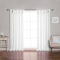 Molloy Knotted Tab Room Darkening Curtain Pair - Thermal Insulated