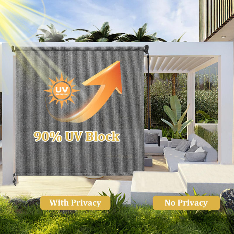 Outdoor Roller Shade - 220GSM HDPE Fabric for Patio & Porch