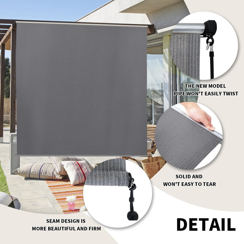 Outdoor Roller Shade - 220GSM HDPE Fabric for Patio & Porch