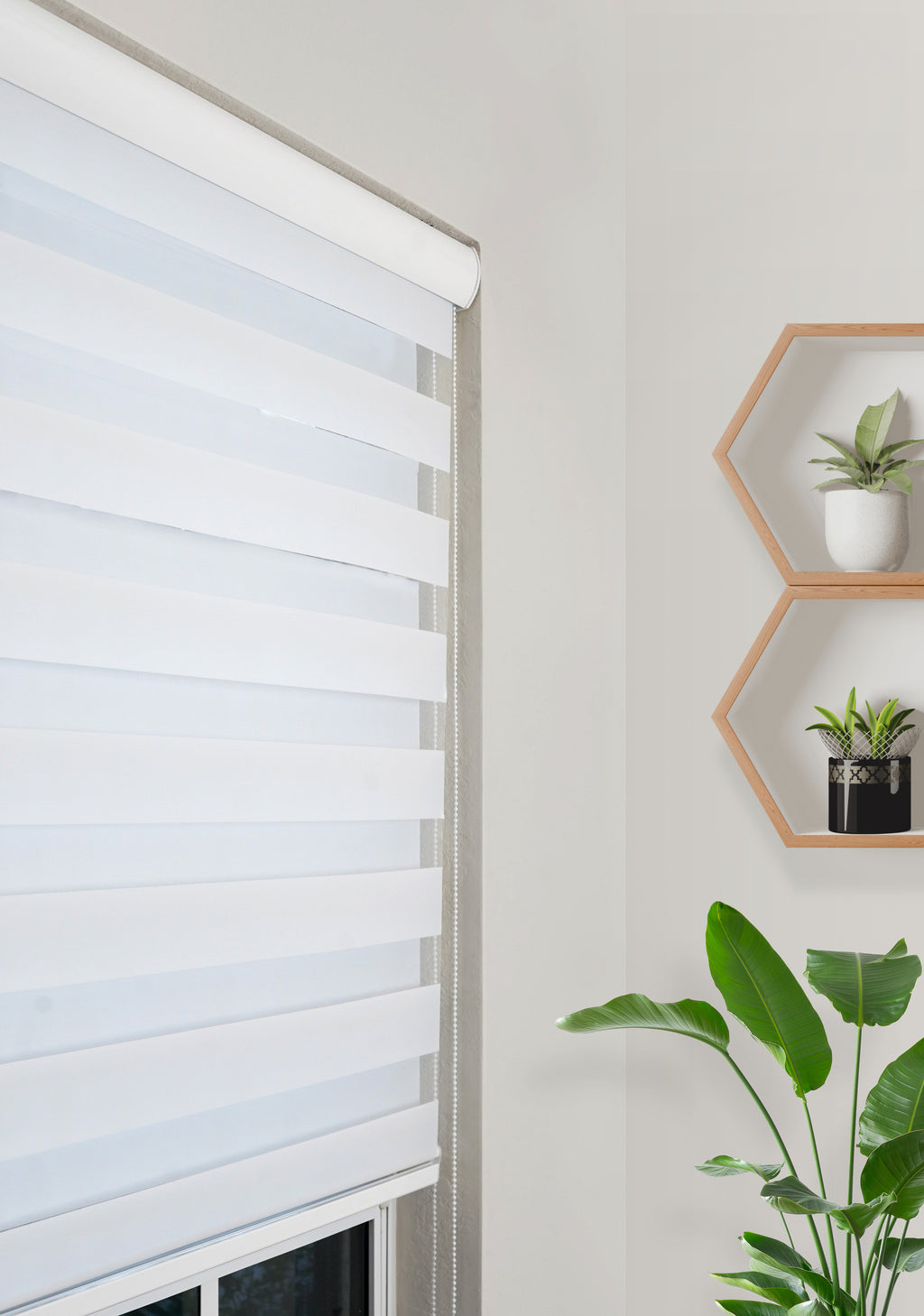 Zebra Roller Blinds - Dual Layer Light Filtering Window Shades