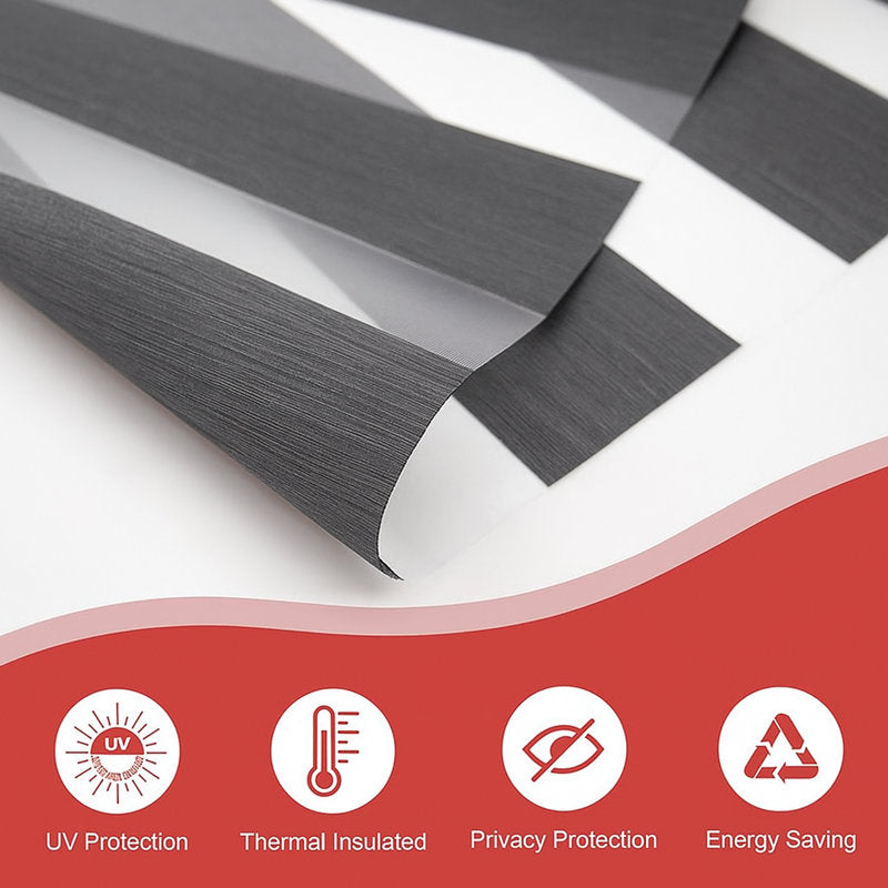 Zebra Roller Blinds - Dual Layer Light Filtering Window Shades