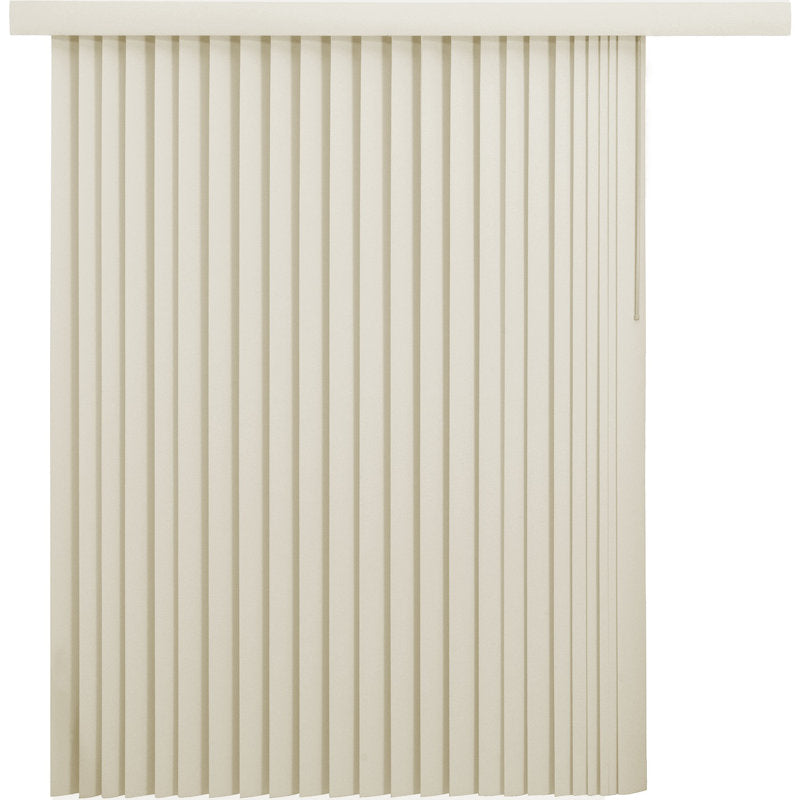 Ribbed Alabaster Room Darkening Vertical Blind for Home & Office