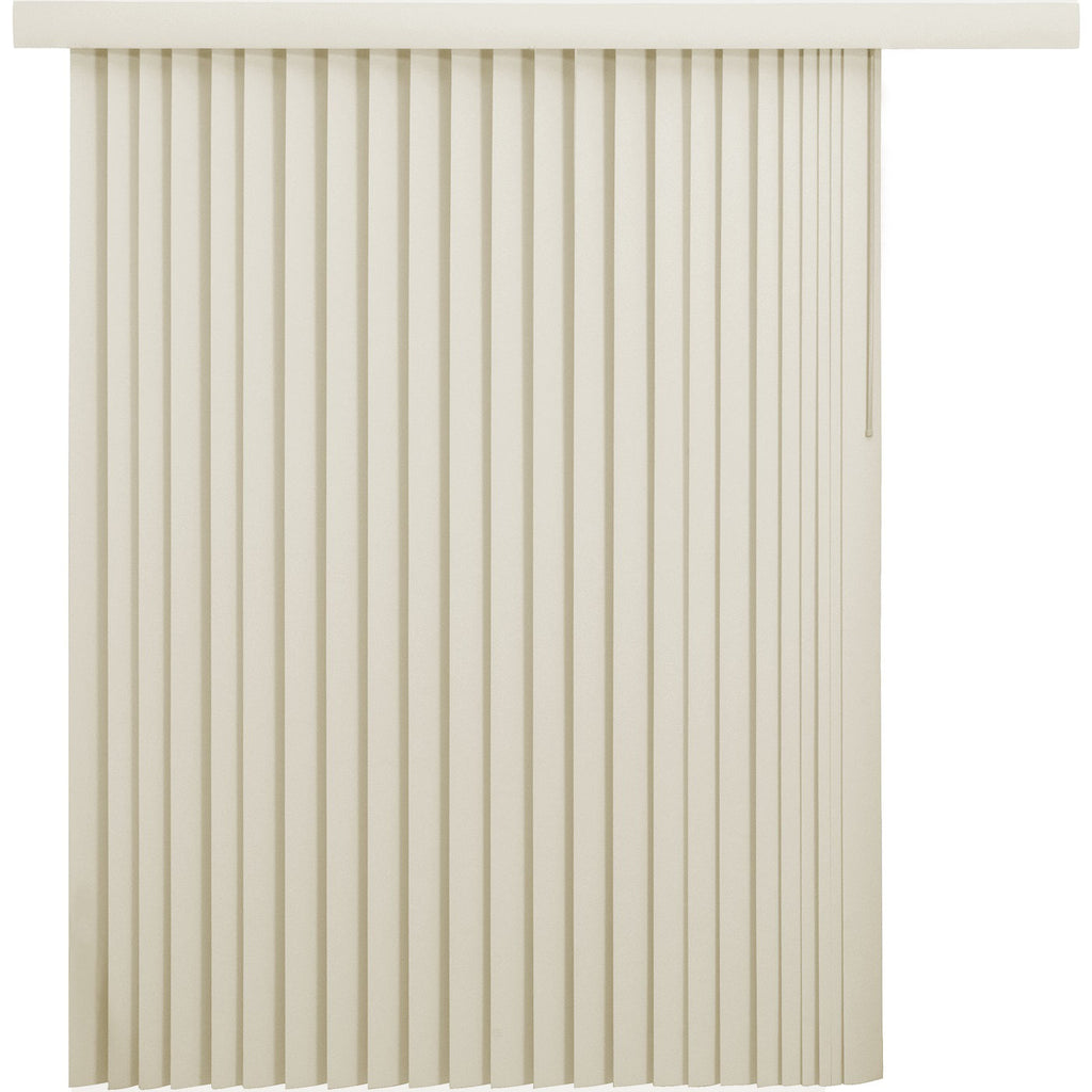 Ribbed Alabaster Room Darkening Vertical Blind for Home & Office