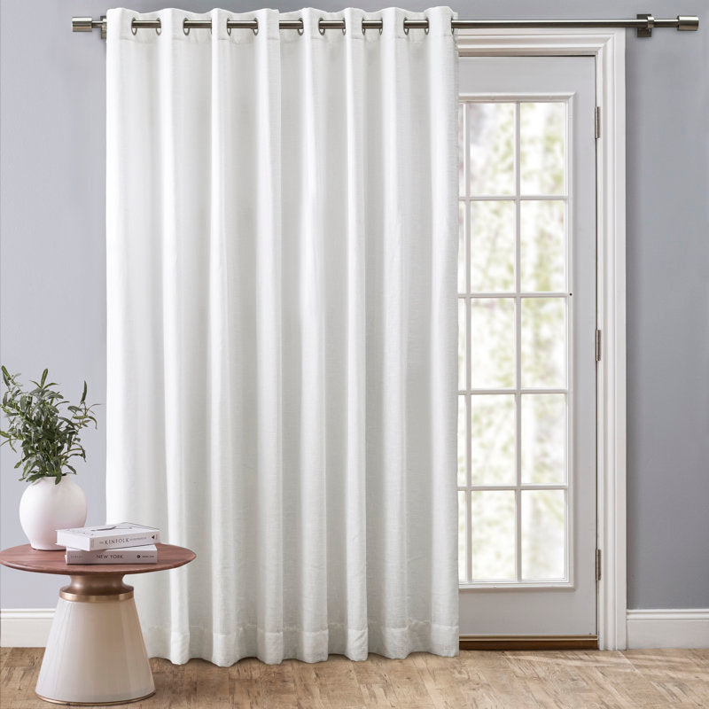 Swadlincote Linen-Look Double-Wide Patio Curtain - Light Filtering