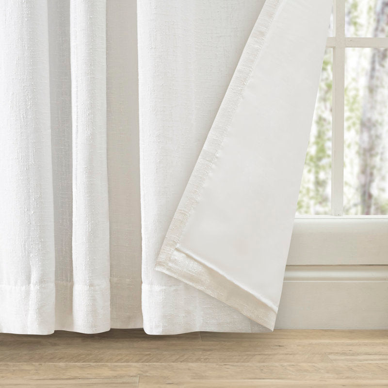 Swadlincote Linen-Look Double-Wide Patio Curtain - Light Filtering
