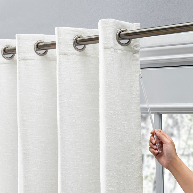 Swadlincote Linen-Look Double-Wide Patio Curtain - Light Filtering
