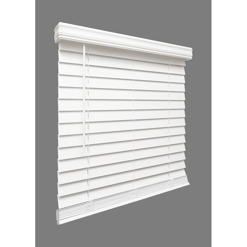 Room Darkening Faux Wood Blinds - 2.5" Cordless Venetian Blinds