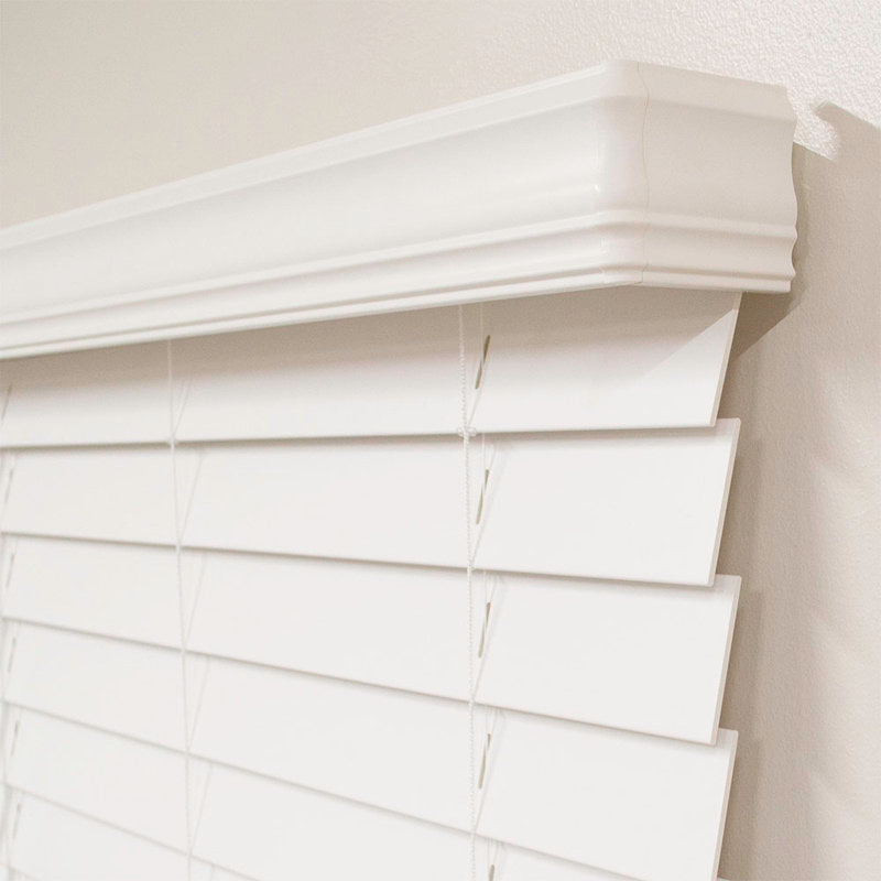 Room Darkening Faux Wood Blinds - 2.5" Cordless Venetian Blinds