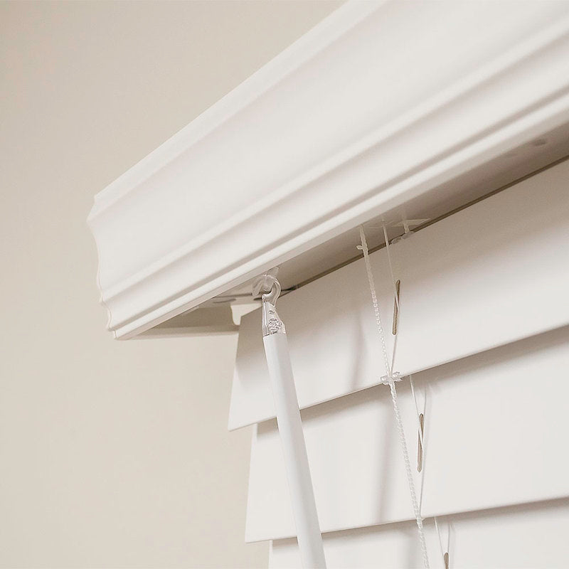 Room Darkening Faux Wood Blinds - 2.5" Cordless Venetian Blinds