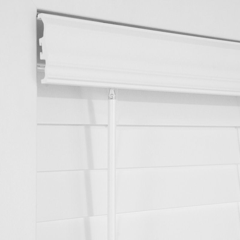 Room Darkening Faux Wood Blinds - 2.5" Cordless Venetian Blinds