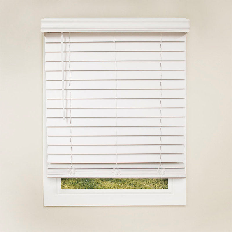 Room Darkening Faux Wood Blinds - 2.5" Cordless Venetian Blinds