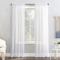 Albia Sheer Voile Rod Pocket Curtain Panel - Lightweight Window Decor