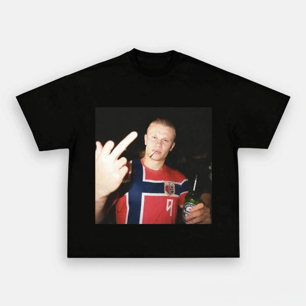 Erling Haaland Middle Finger Shirt Funny Meme T-Shirt Norway World Cup 2026 Football Fan Gifts