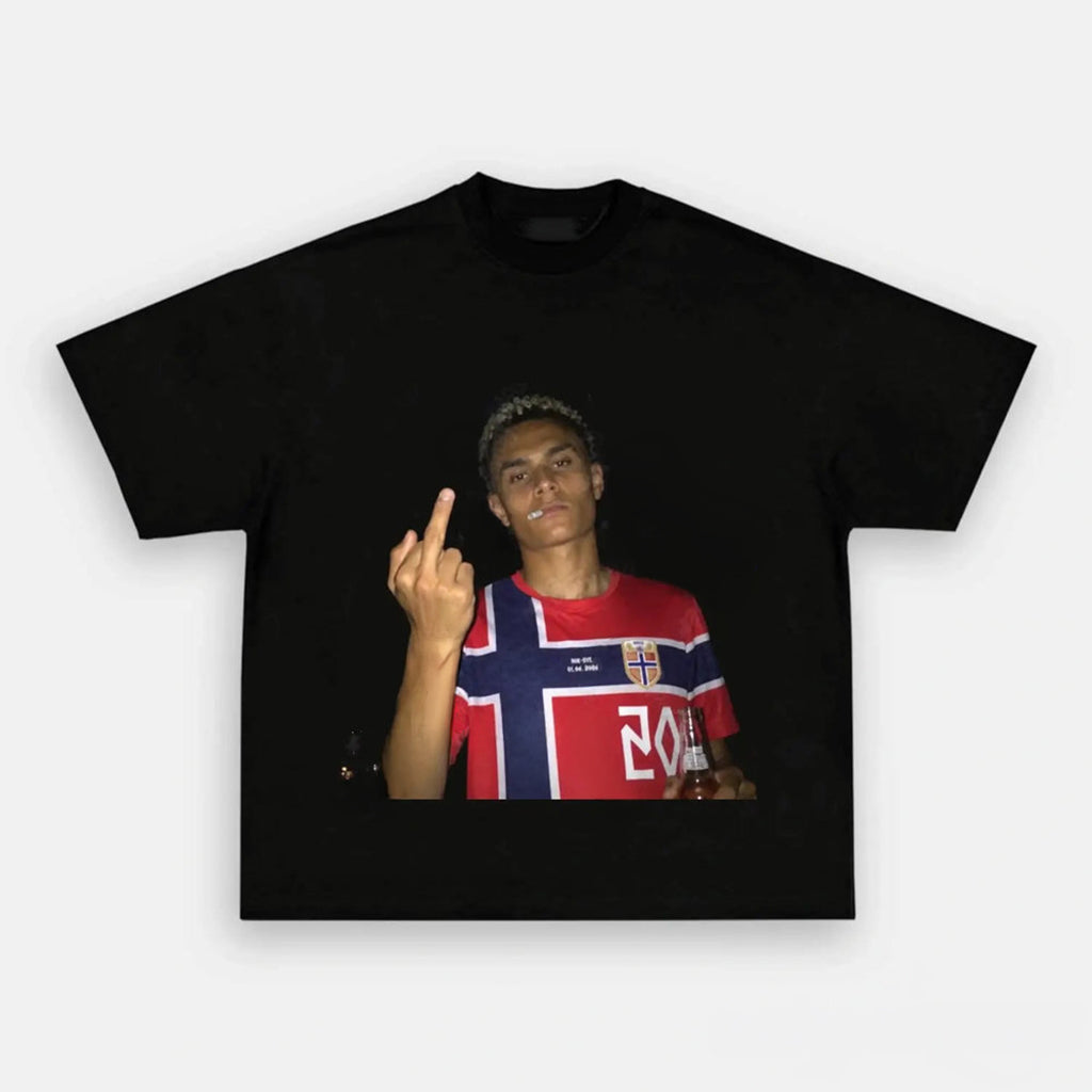 Antonio Nusa Funny T-Shirt Middle Finger Meme Shirt Norway National Team Merch Humorous Gifts