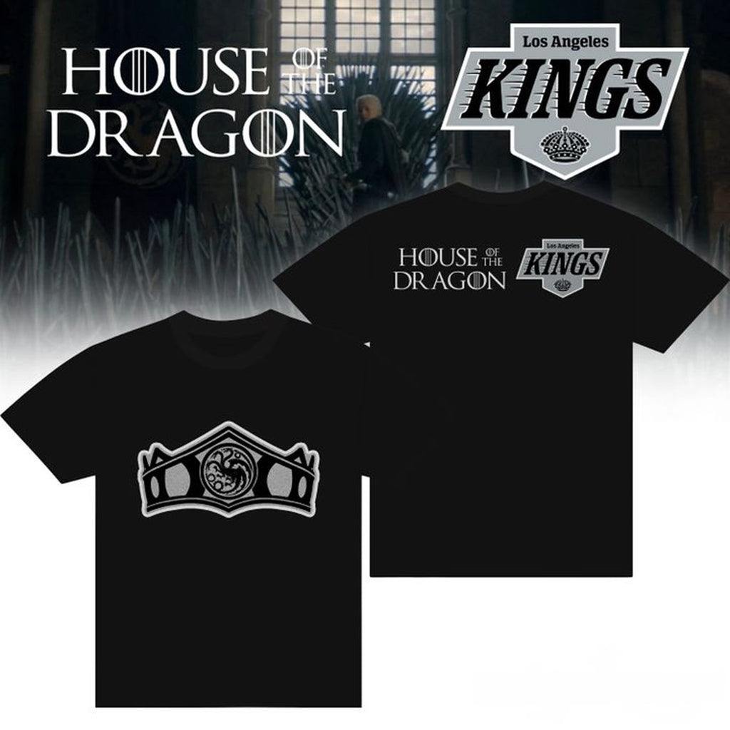 Los Angeles Kings X House Of The Dragon The Rightful Queen Black T-Shirt 2026 LA Kings Merch