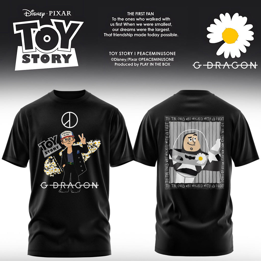G-Dragon X Toy Story 5 Buzz Lightyear Daisy T-Shirt 2026 G-Dragon Peaceminusone Merch Best Gift