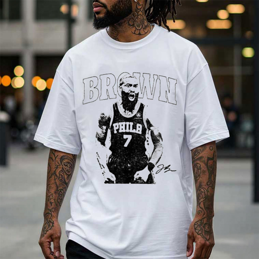 Jaylen Brown Philadelphia Basketball Retro T-Shirt Jaylen Brown Merch Gifts For Basketball Fan