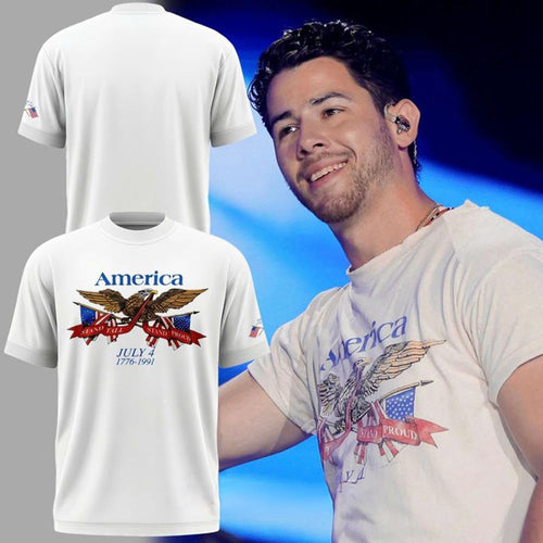 America 1776 2026 4th of July Shirt USA Patriotic T-Shirt Gifts For Father
