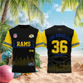 Los Angeles Rams Est 1936 Skyline T-Shirt Rams Merch Football Fan Gear Gift For Brothers