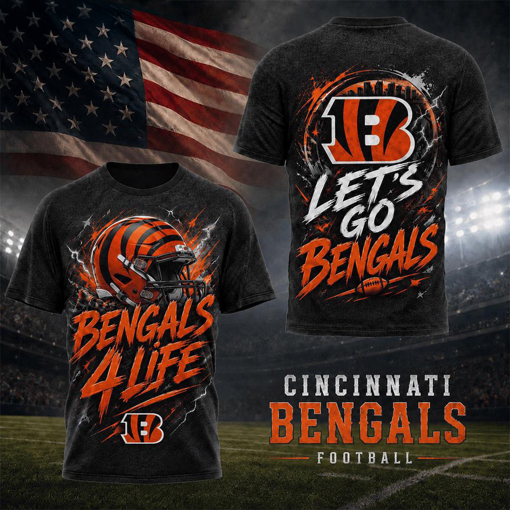 Cincinnati Bengals For Life T-Shirt 2026 Football Lover Gear Cincinnati Bengals Merch Best Gift