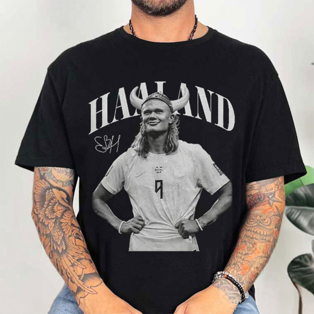 Erling Haaland Viking World Cup Soccer Sport T-Shirt #9 Erling Haaland Merch Fan Gifts