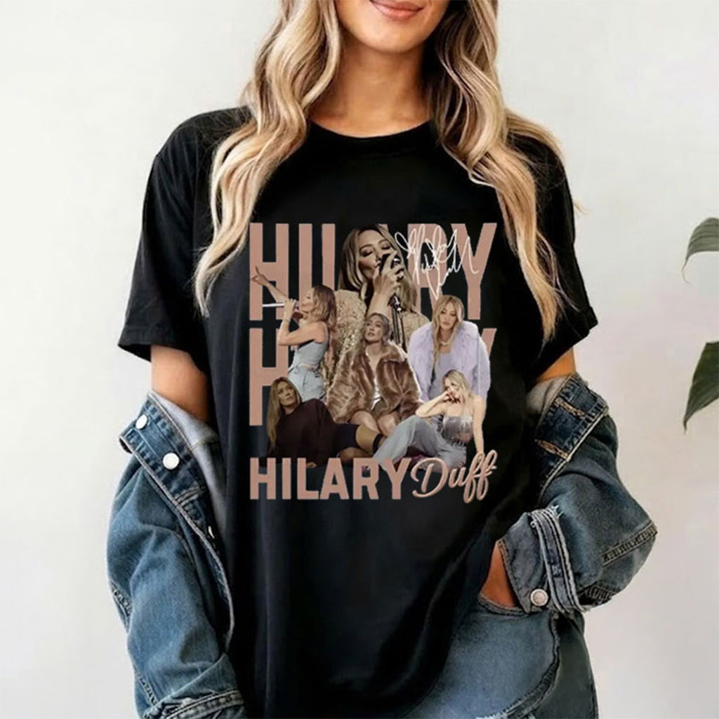 Hilary Duff Lucky Me Tour T-Shirt Hilary Duff Merch Birthday Gifts For Music Lovers