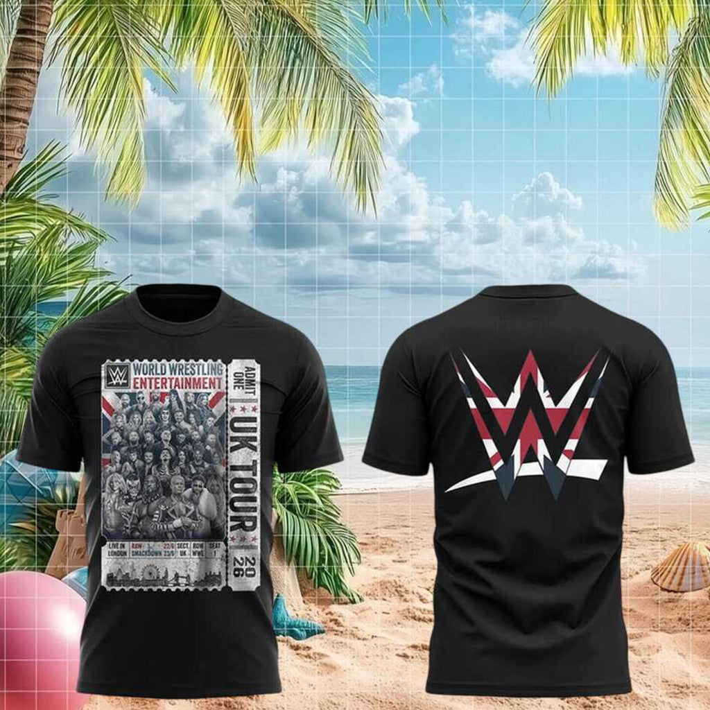 WWE World Wrestling Entertainment UK Tour 2026 Shirt WWE Merch Gifts For Brother