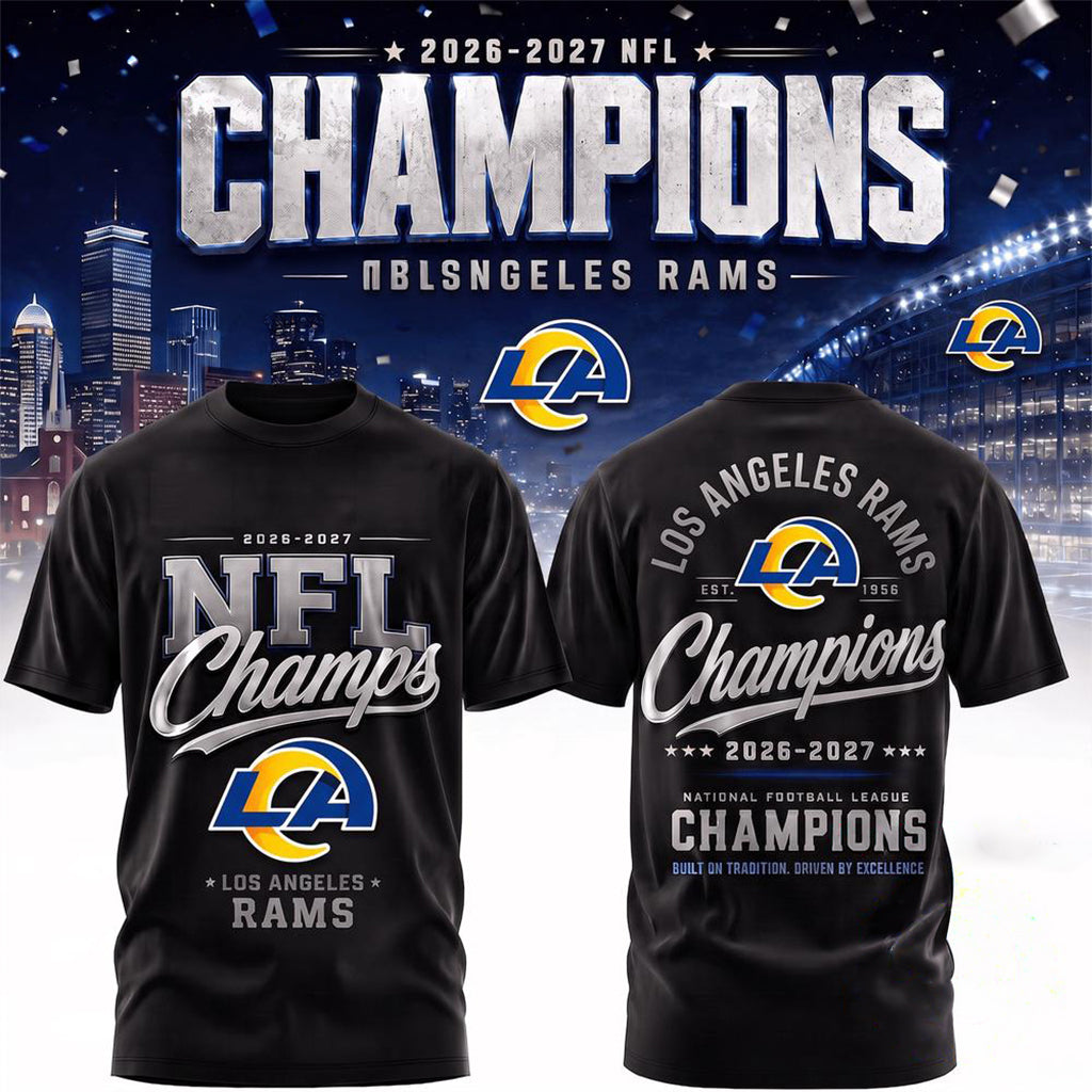 Los Angeles Rams 2026 2027 Champions T-Shirt Football Fan Clothing LA Rams Merch Best Gifts