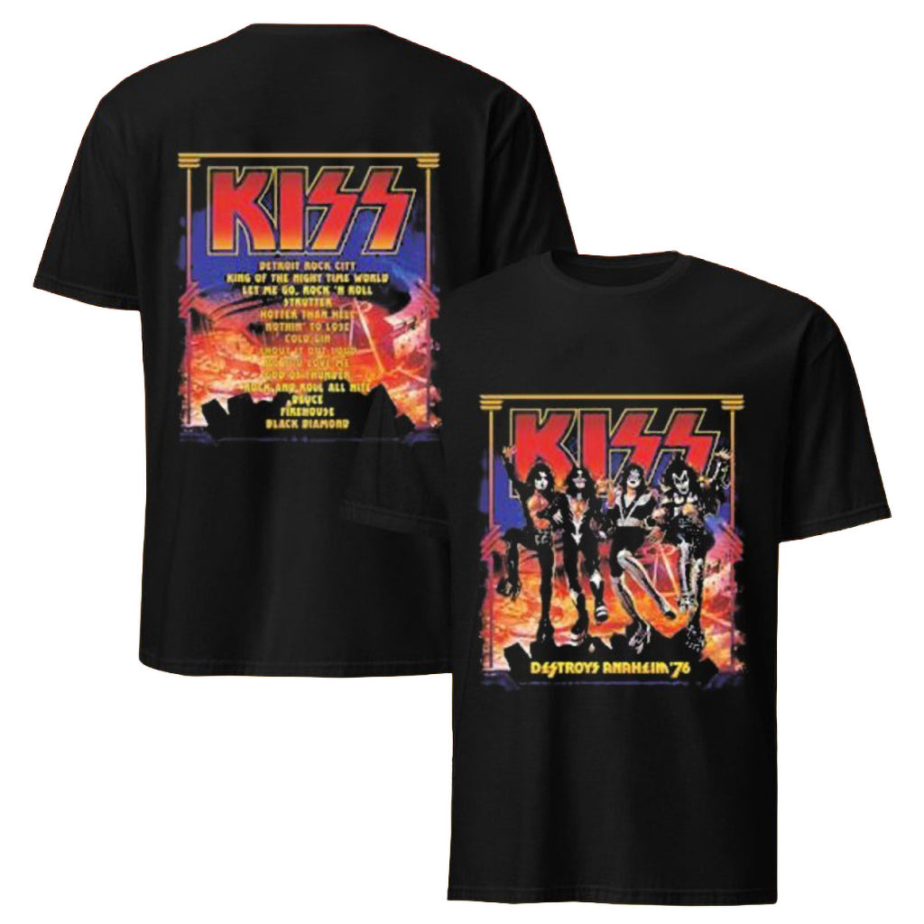 Kiss Framed Destroys Anaheim T-Shirt Kiss Merch Gifts For Rock Fans