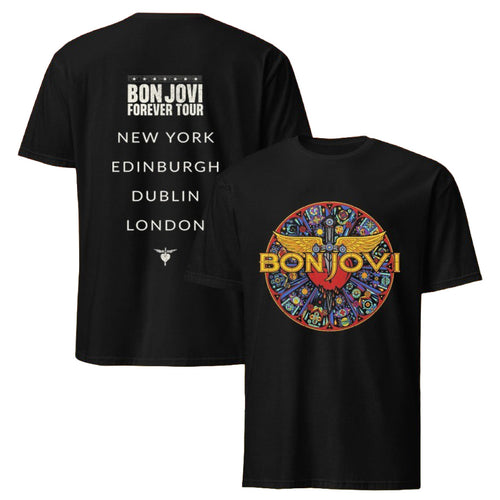 Bon Jovi Forever Heart And Dagger Stained Glass Tour T-Shirt Bon Jovi Merch Gift For Fan