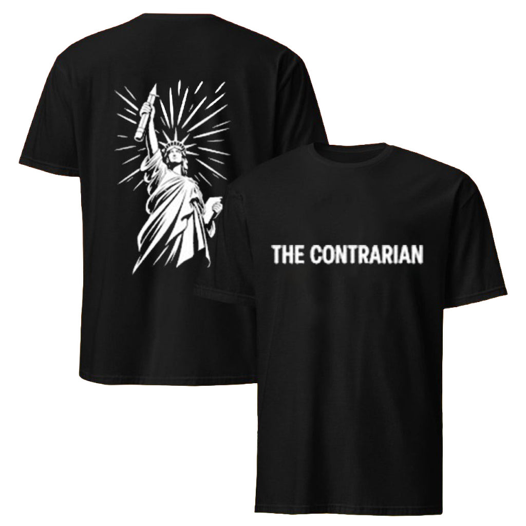 Contrarian News Merch Black Contrarian T-Shirt Birthday Gift Ideas For Son