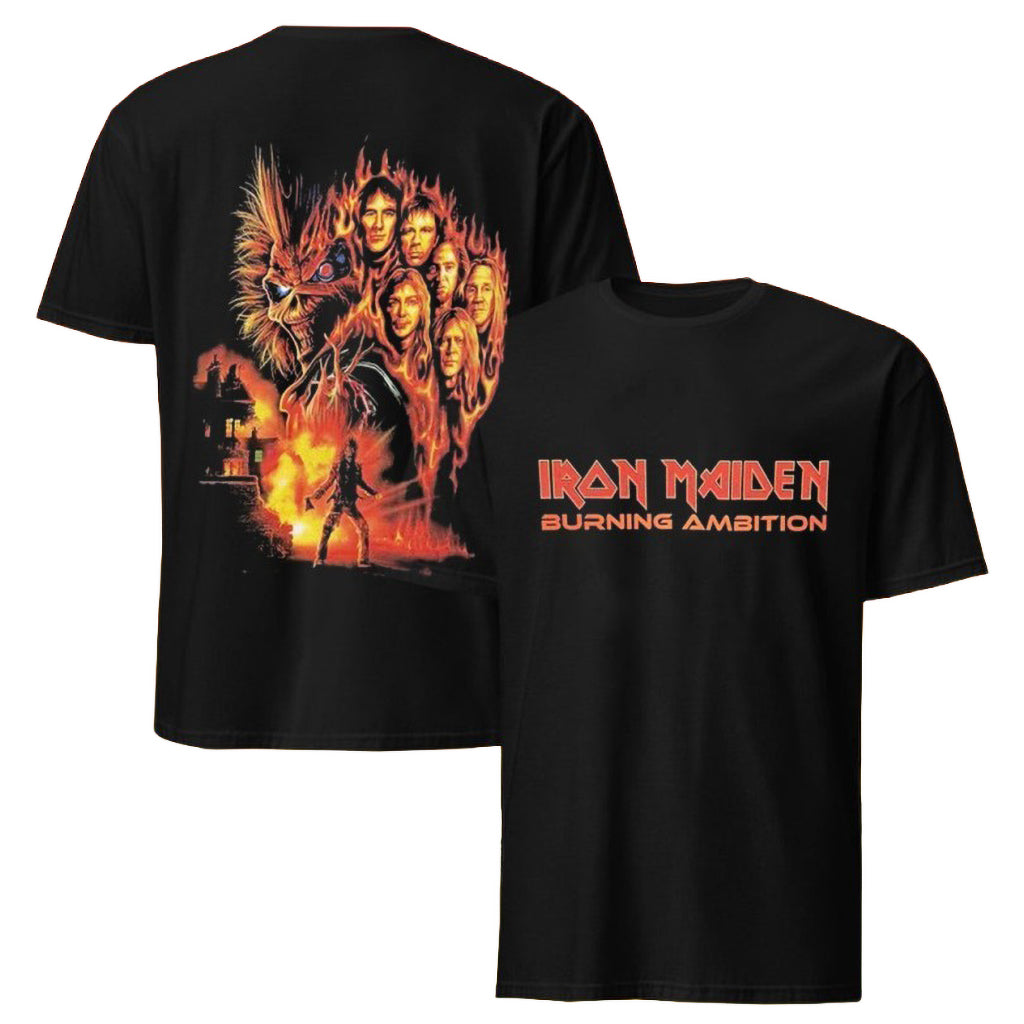 Iron Maiden Burning Ambition T-Shirt Iron Maiden Merch Best Gifts For Music Lovers