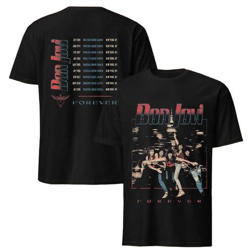 Bon Jovi Forever Retro New York Photo T-Shirt Bon Jovi Merch Presents For Music Lovers